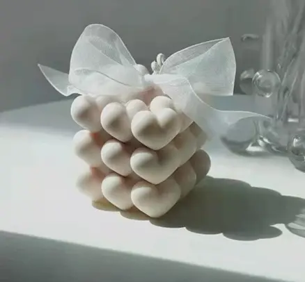 Molde corazones en cubo