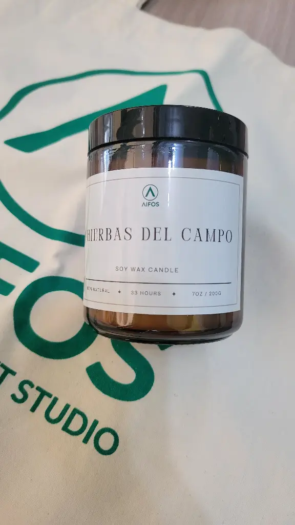 Vela aromática 200g frasco ambar
