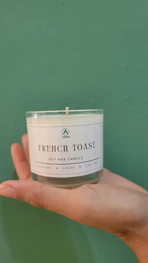 Vela aromática 128g frasco transparente