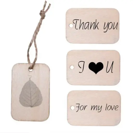 [INO115] Tag de Madera y henequen 10pack