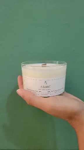 [VEL176] Vela aromática 170g frasco transparente 